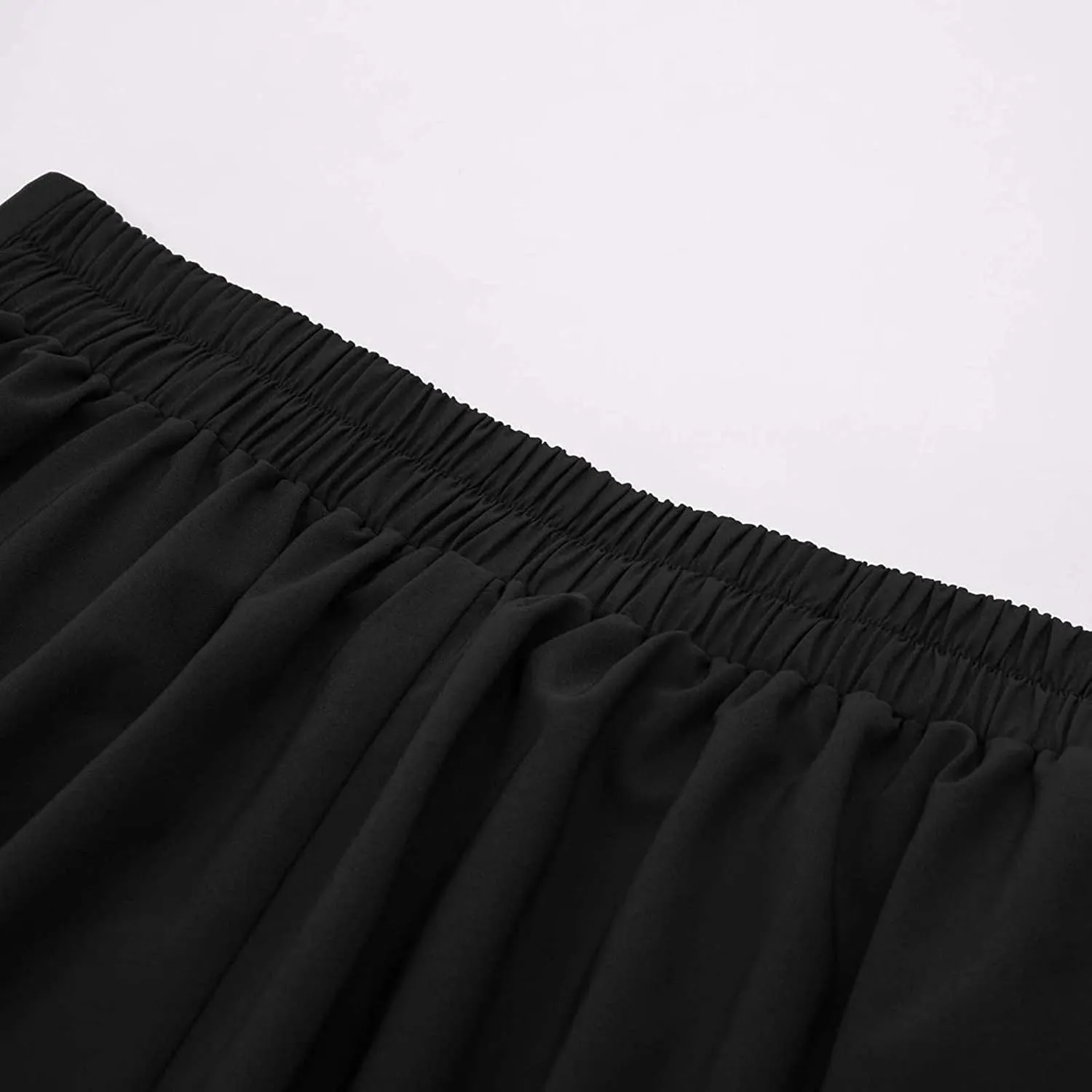 Women Fashion Casual Midi Skirt With Pockets Solid athletic Skirt A-line plus size Vintage High Waist Pleated Skirt