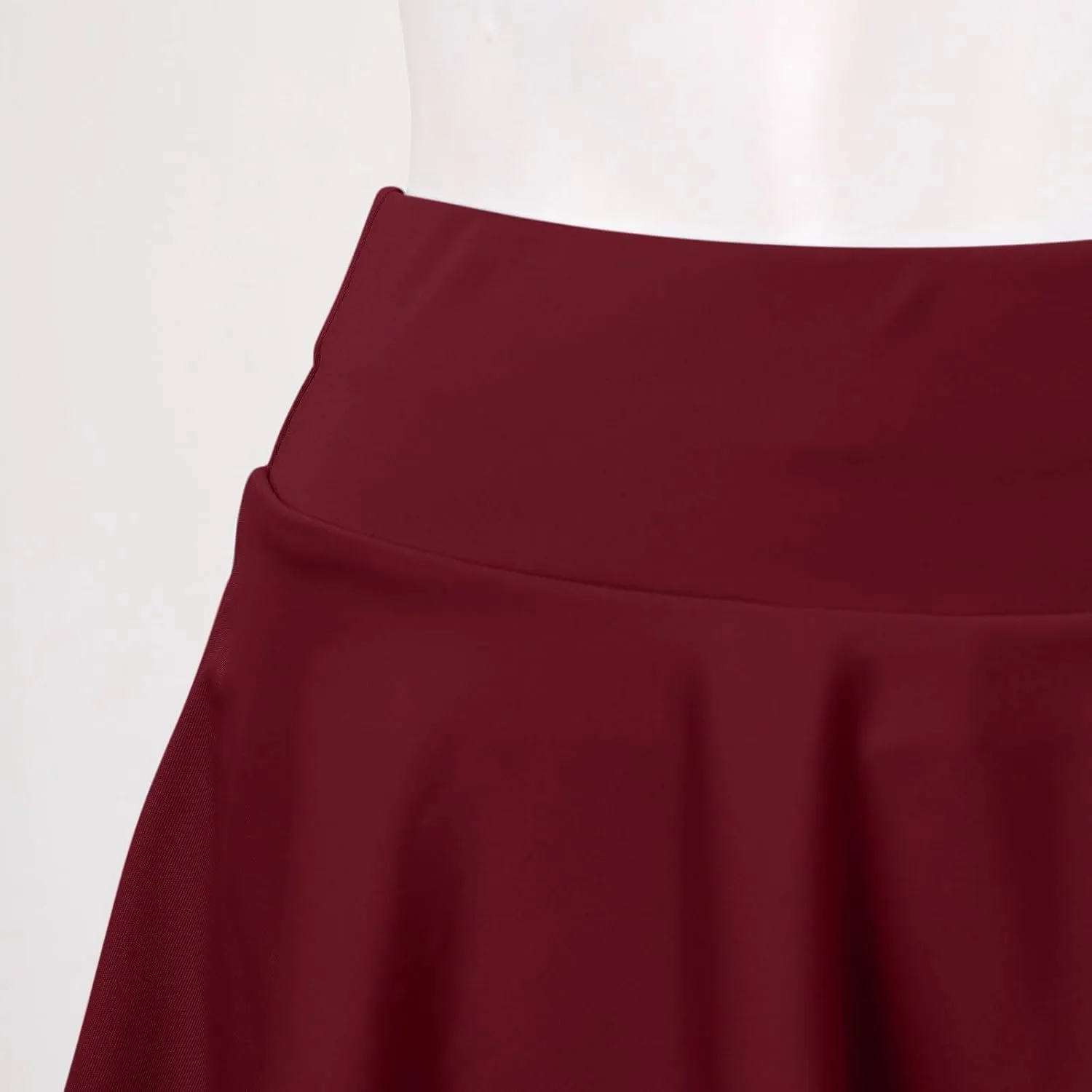 Women Fashion Casual Short Style Solid Half Skirt Glare Sun Skirt Pleated Pocket Skirt Mini Skirt Large