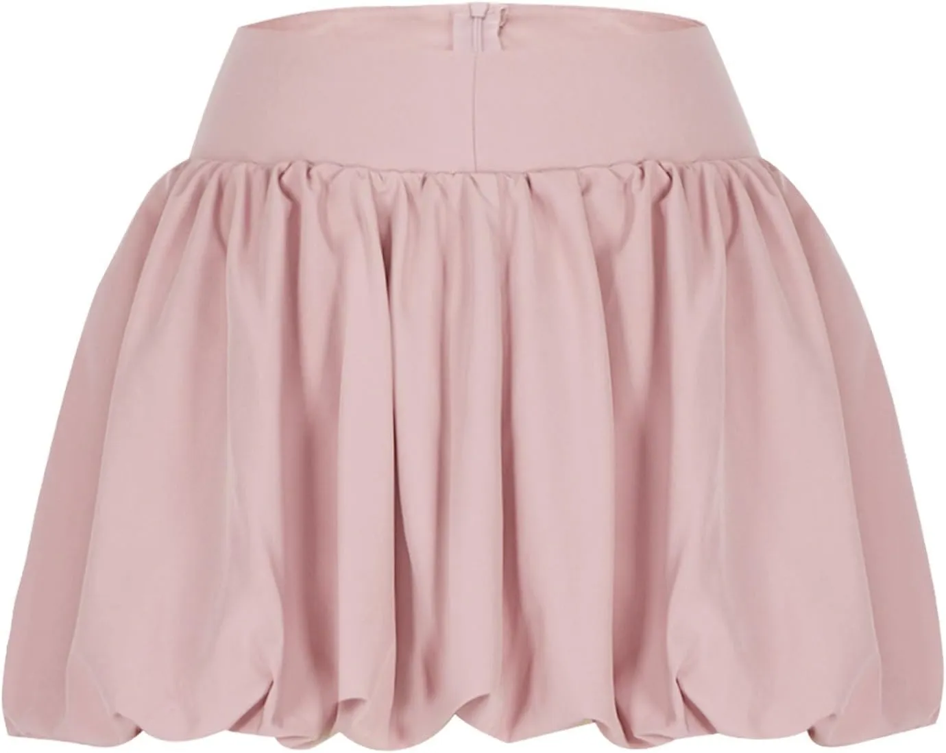 Women Girls Bubble Short Skirts High Waist Pleated Mini Skirt Puffy A Line Balloon Skirts Trendy Casual Skirt