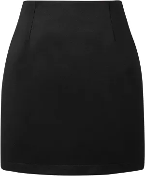 Women Plus Size Skirt Women Elegant Lettuce Trim Solid High Waisted Pencil Midi Skirt