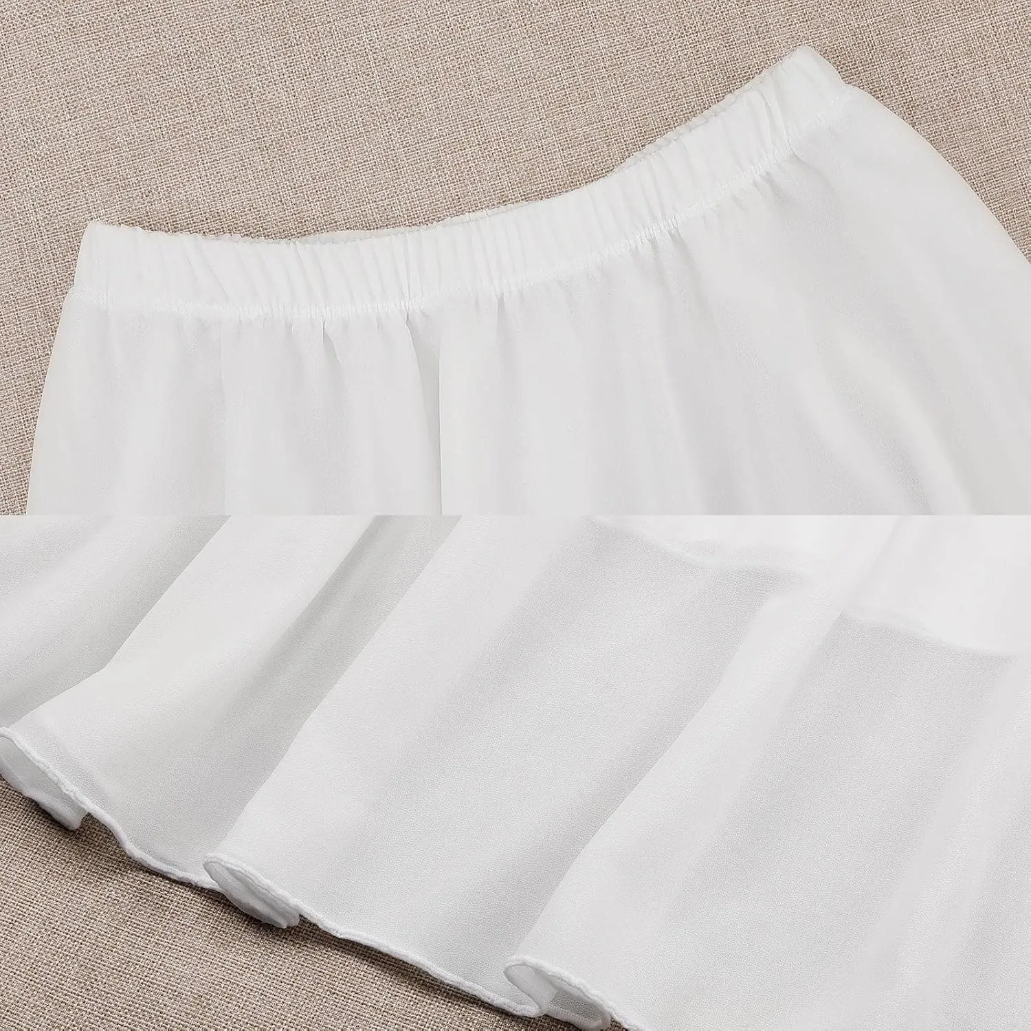 Women's A-Line Midi Skirt High Waist Knee Skirts Chiffon Summer Skirt