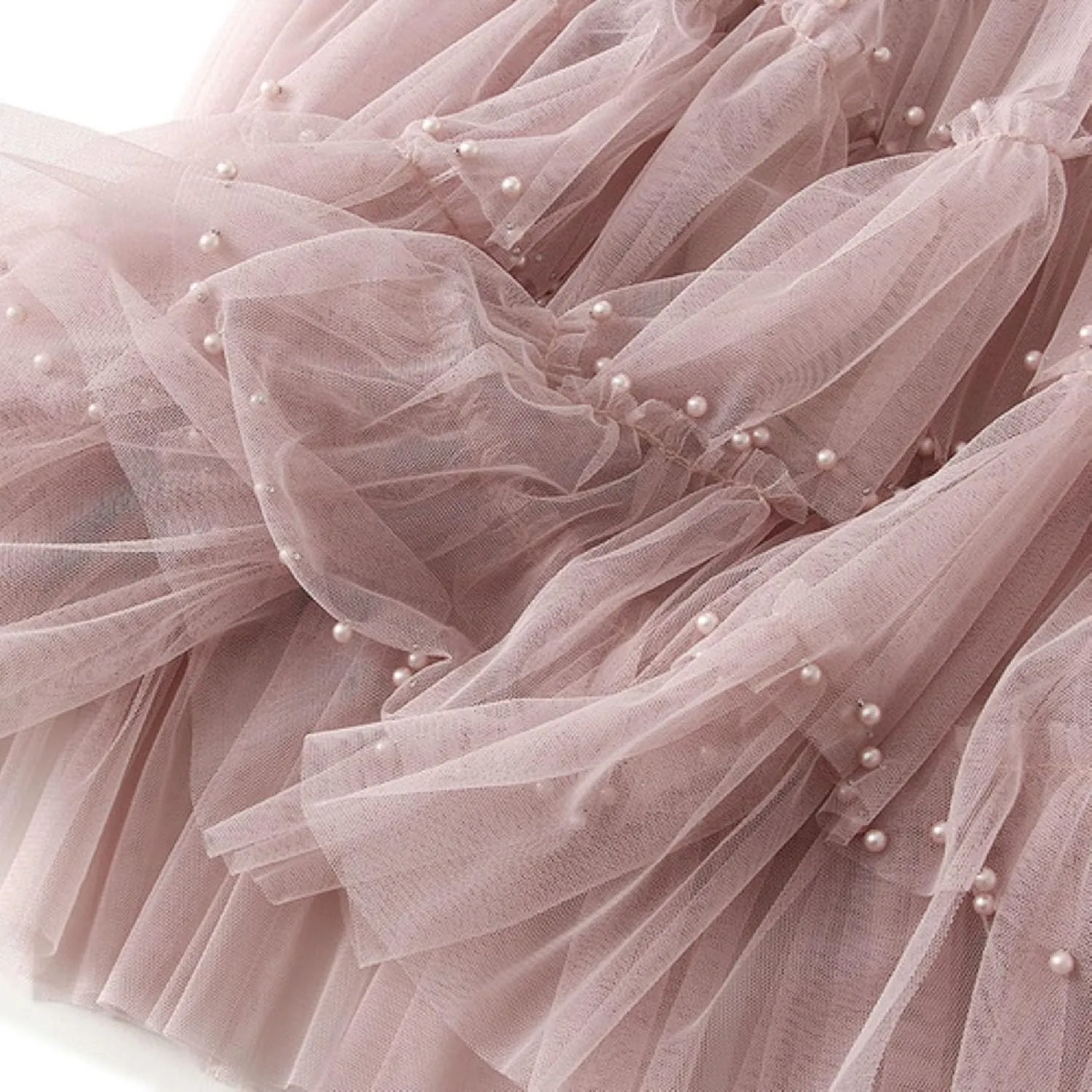 Women's A Line Tulle Party Dinner Tutu Skirt Brown Stretchy High Waisted Flared Skirt Girls Dark Skirt