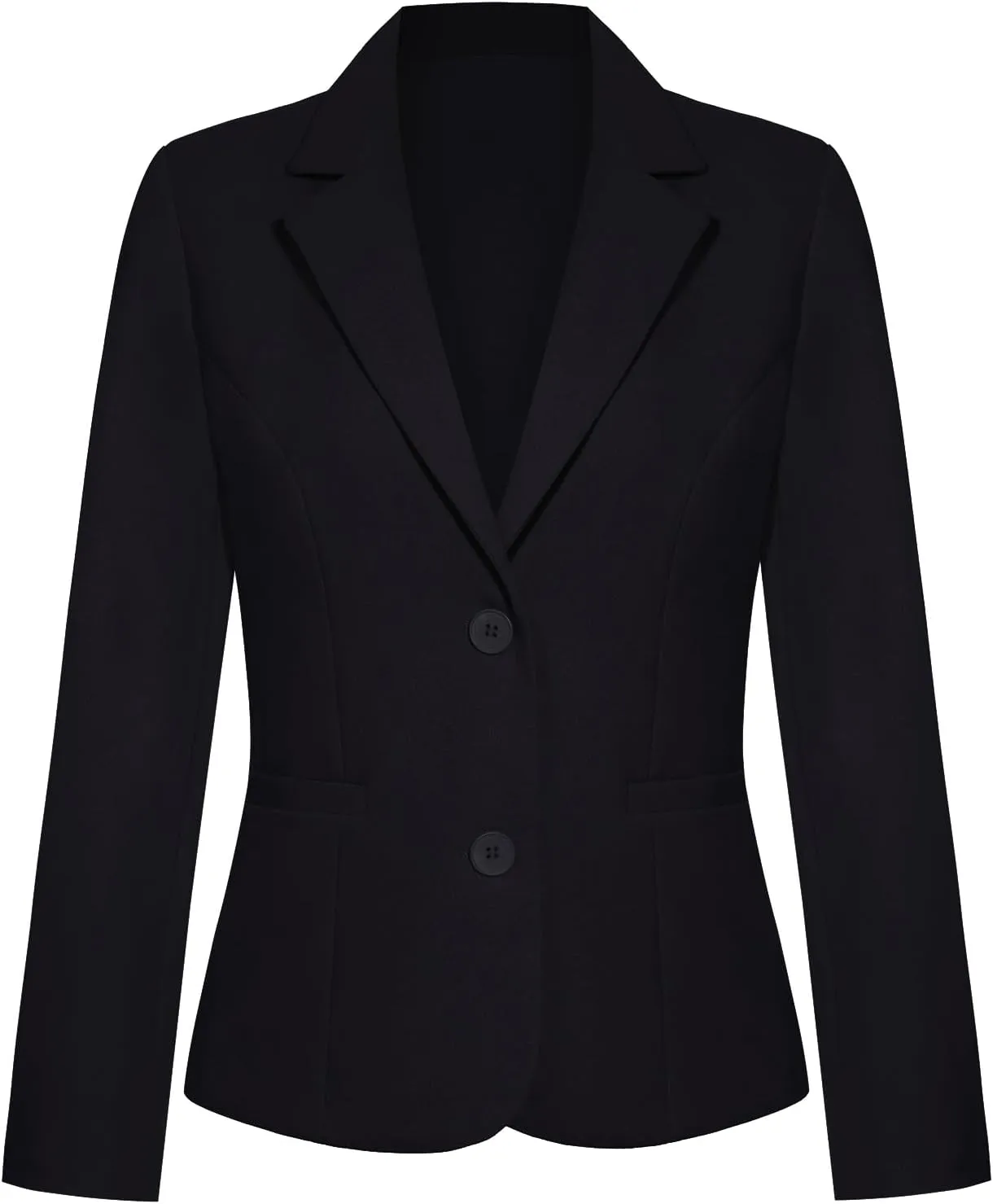 Women's Blazer Jackets Buttons Open Front Long Sleeve Notch Collar Professional Suit Blazers with Pockets