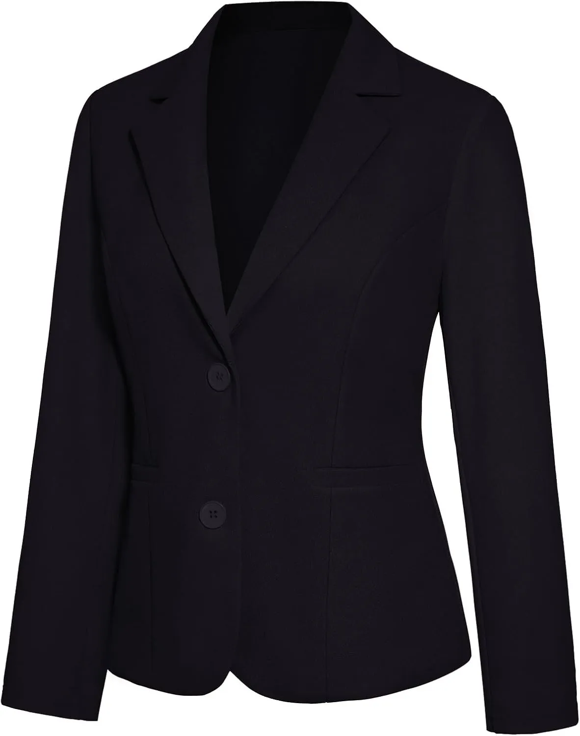 Women's Blazer Jackets Buttons Open Front Long Sleeve Notch Collar Professional Suit Blazers with Pockets
