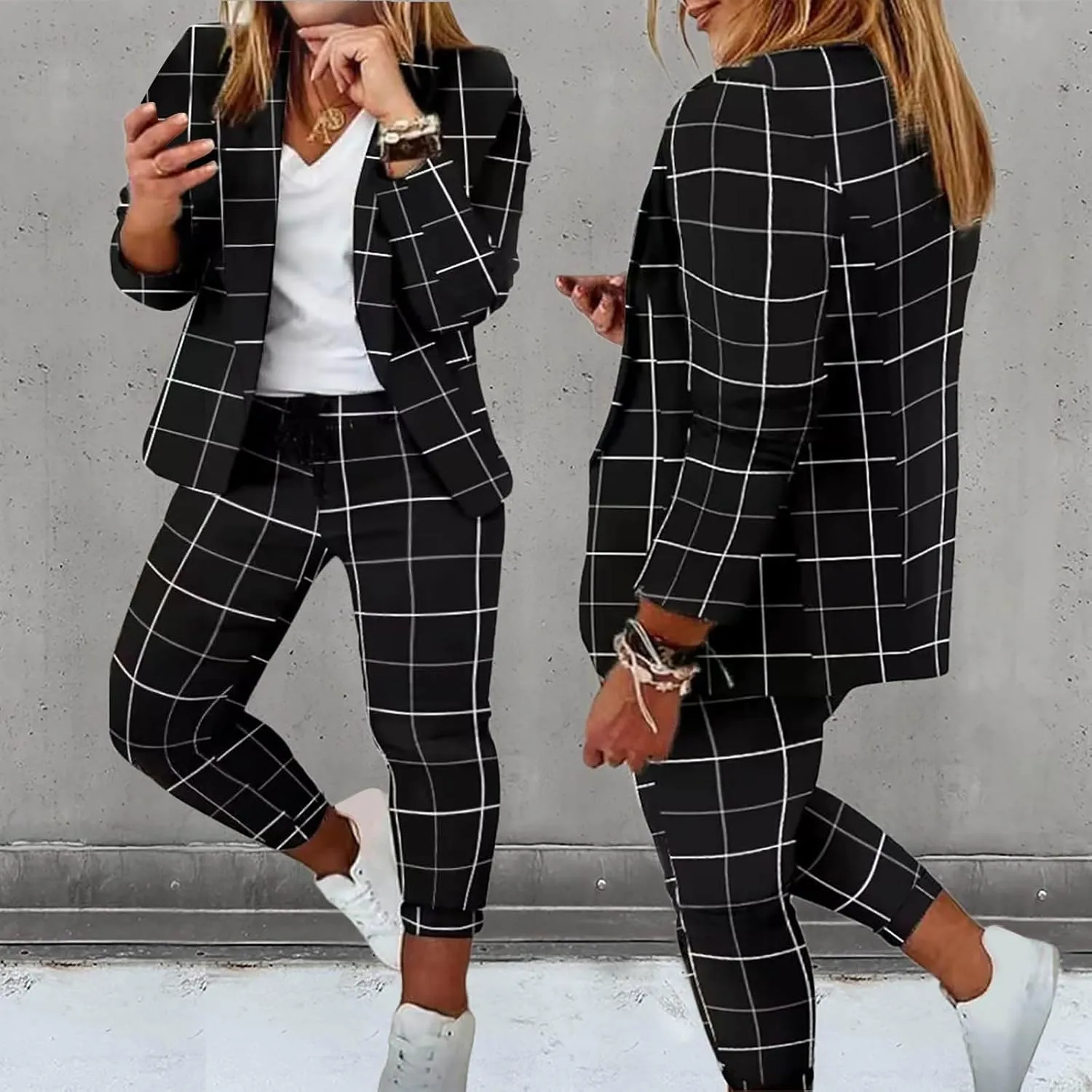 Womens Business Casual Clothes Dressy Casual Skirt Set Work Office Blazer and Pencil Skirt Blazer Set 2 Piece Outfits