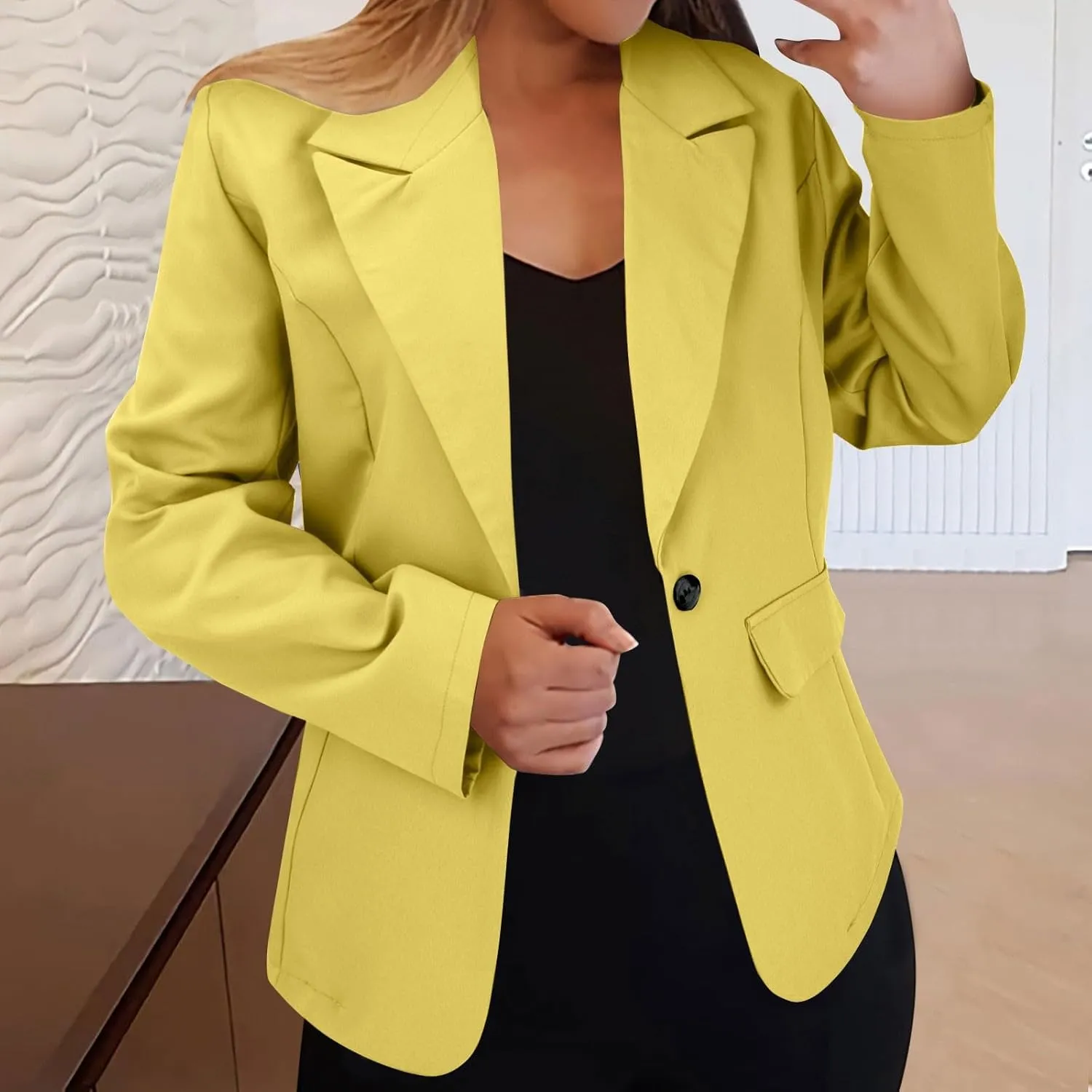 Women's Casual Blazers Business Jackets Long Sleeve Cardigan Work Suit Spring Graduation Outfits 2025