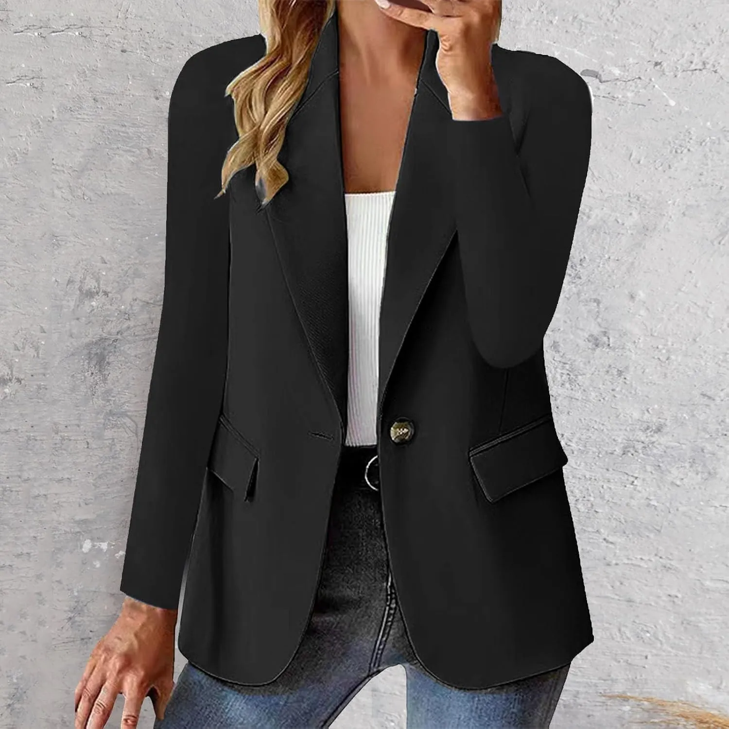 Women's Casual Blazers Business Jackets Long Sleeve Cardigan Work Suit Spring Graduation Outfits 2025