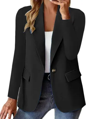 Women's Casual Blazers Business Jackets Long Sleeve Cardigan Work Suit Spring Graduation Outfits 2025