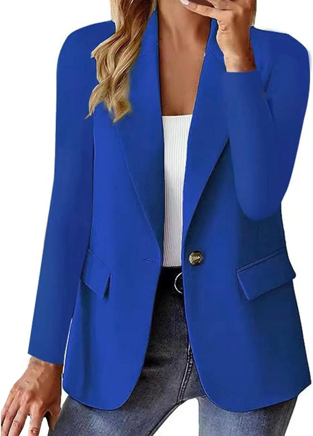 Women's Casual Blazers Business Jackets Long Sleeve Cardigan Work Suit Spring Graduation Outfits 2025