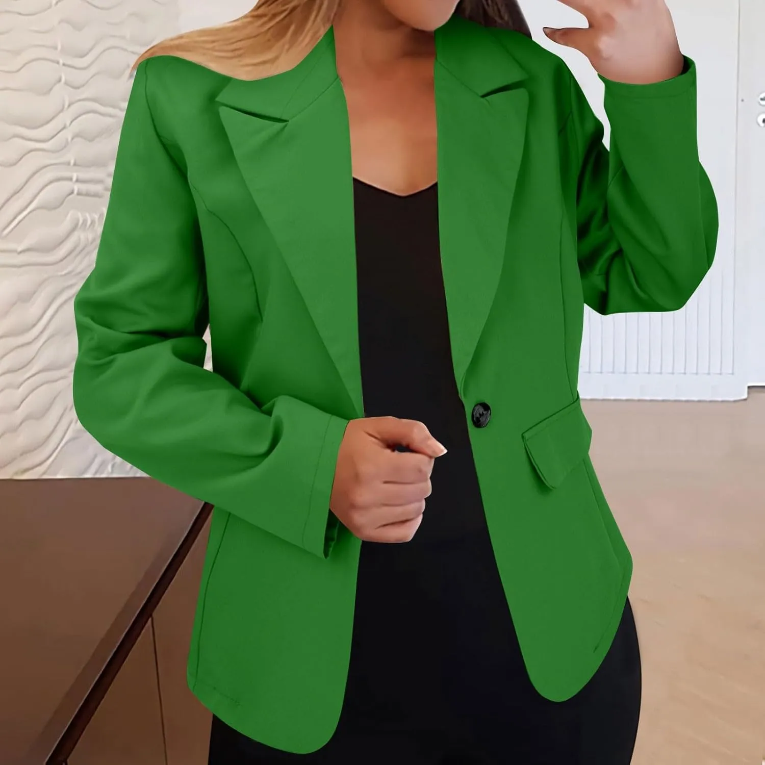 Women's Casual Blazers Business Jackets Long Sleeve Cardigan Work Suit Spring Graduation Outfits 2025