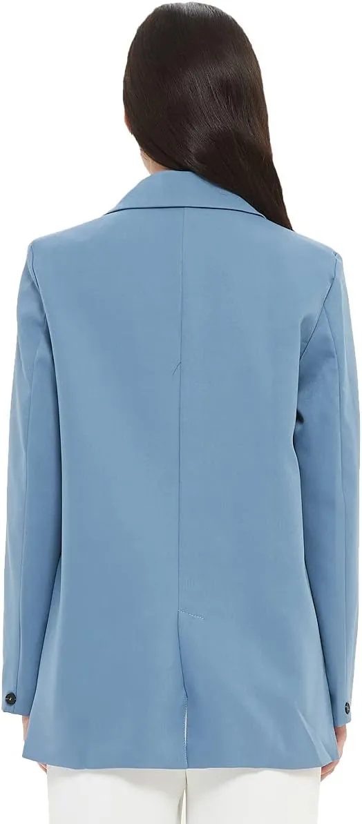 Women's Casual Long Sleeve Lapel Oversized Button Work Office Blazer Suit Jacket