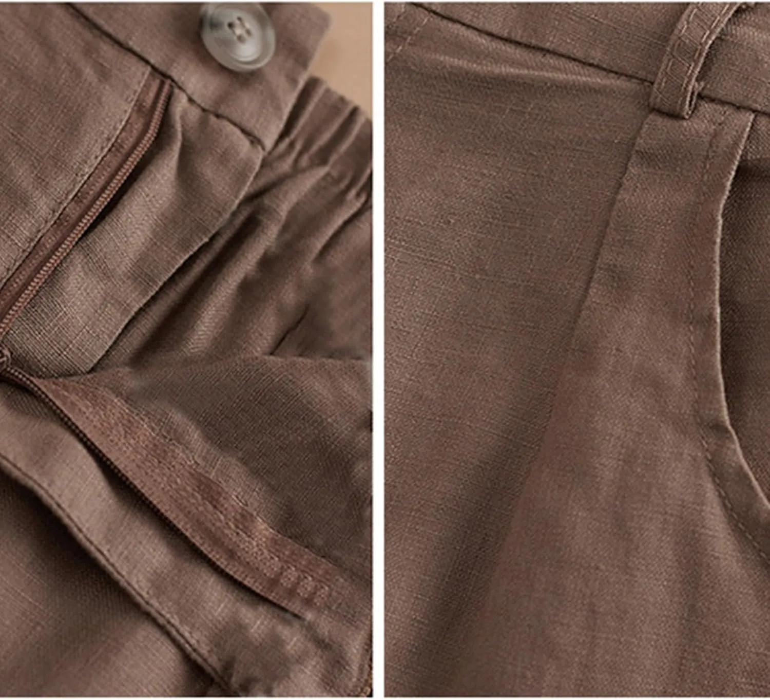 Womens Cotton Linen Skirts A Line Trendy 2025 Summer Casual Skirt Elastic High Waisted Midi Skirts with Pockets