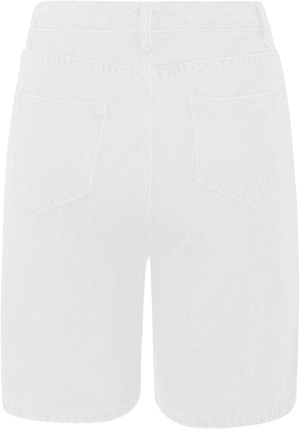 Women's Denim Shorts Trendy High Waisted Casual Summer Cropped Stretchy Bermuda Long Jean Shorts Straight Leg Pants