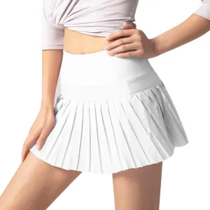 Women's High Waisted Running Skorts Sports Pleated Skirts Ruffle Solid Large Swing Half A Line Skirt Fall Mini