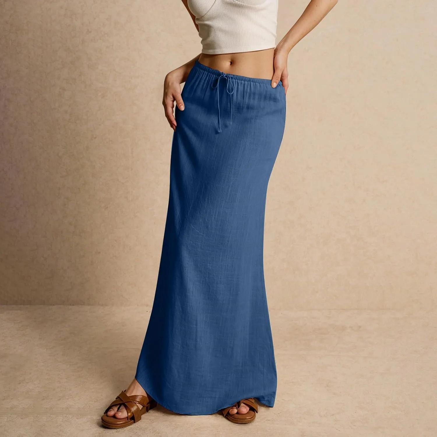 Womens Long Skirt 2025 Summer Casual Trendy Beach Western Skirts Music Festival Outfits Hippie Clothes