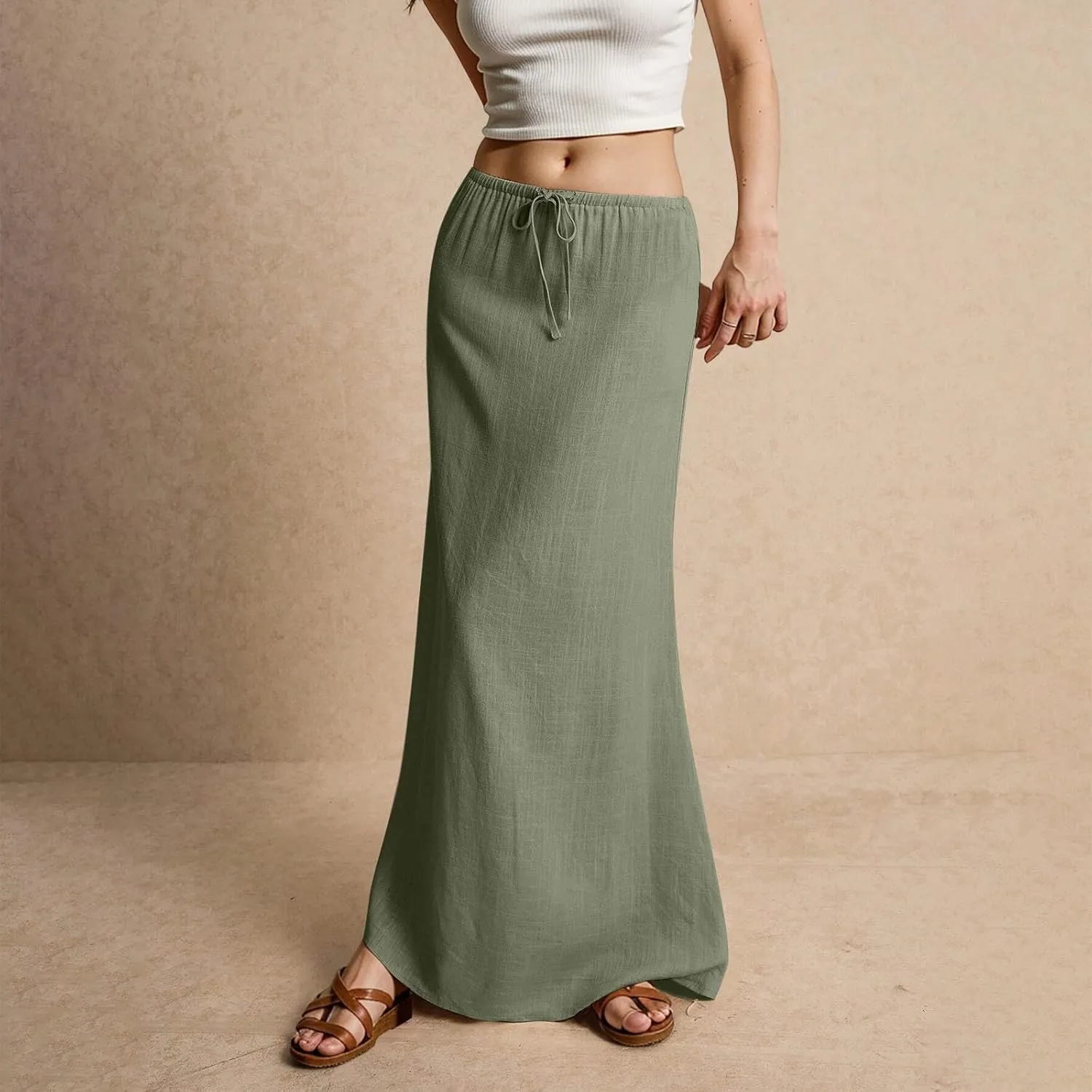 Womens Long Skirt 2025 Summer Casual Trendy Beach Western Skirts Music Festival Outfits Hippie Clothes