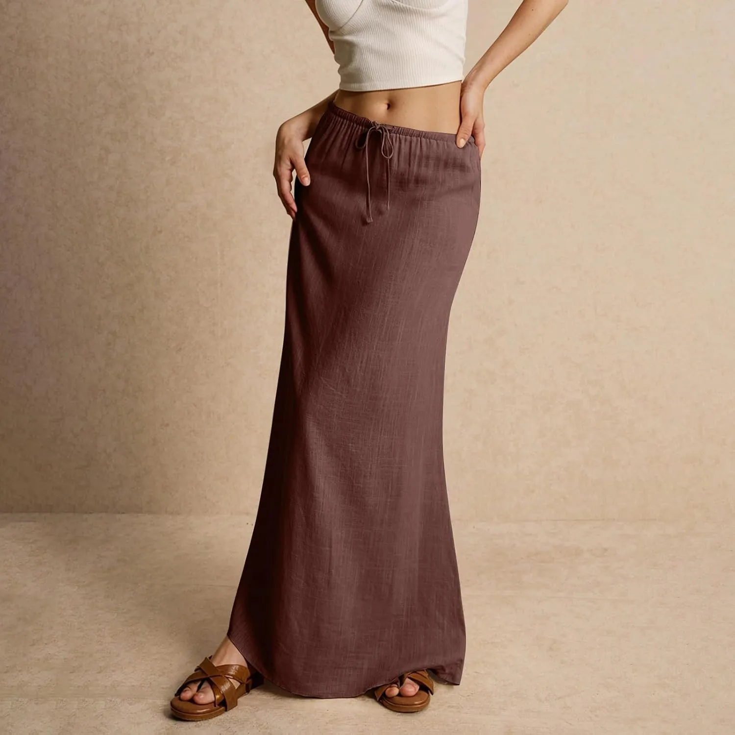 Womens Long Skirt 2025 Summer Casual Trendy Beach Western Skirts Music Festival Outfits Hippie Clothes