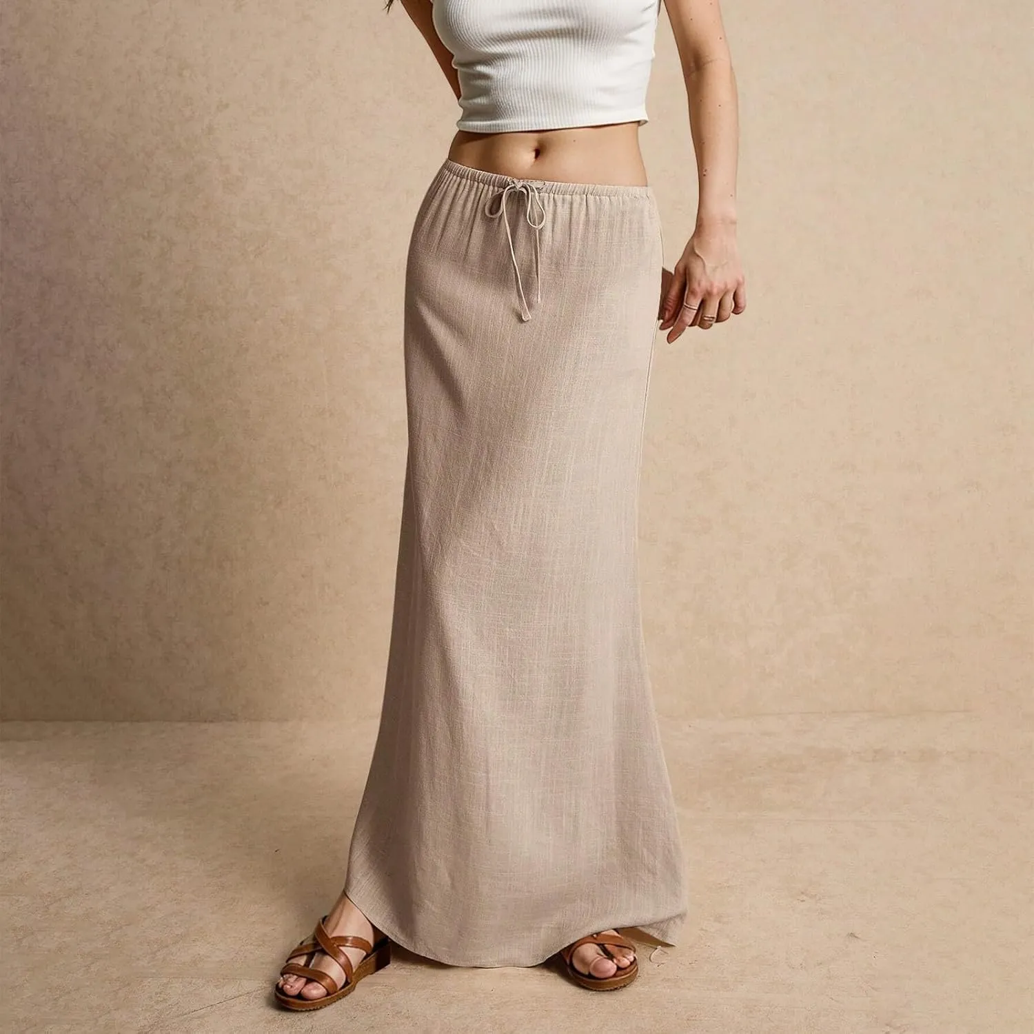 Womens Long Skirt 2025 Summer Casual Trendy Beach Western Skirts Music Festival Outfits Hippie Clothes
