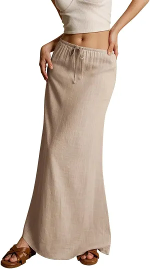 Womens Long Skirt 2025 Summer Casual Trendy Beach Western Skirts Music Festival Outfits Hippie Clothes