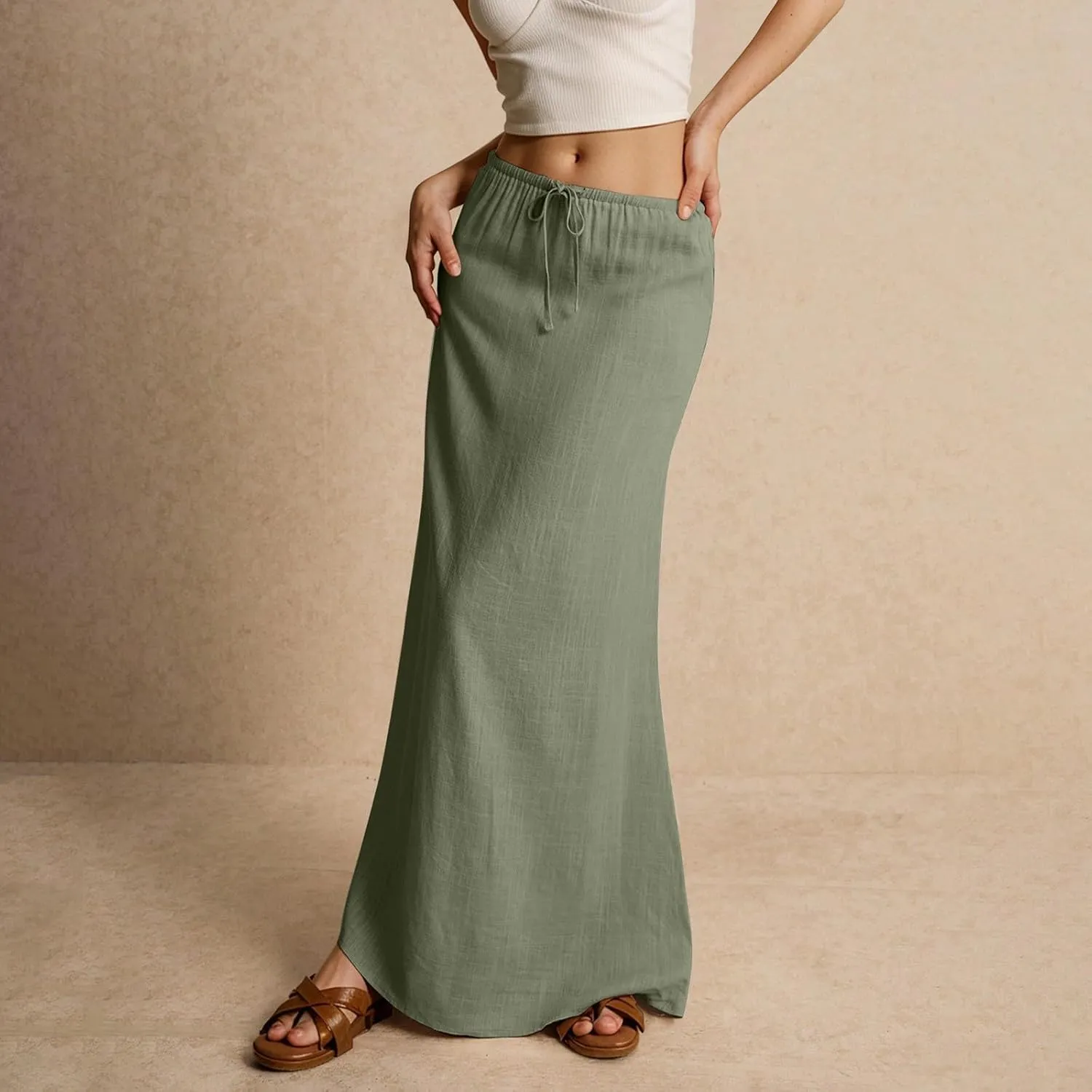 Womens Long Skirt 2025 Summer Casual Trendy Beach Western Skirts Music Festival Outfits Hippie Clothes