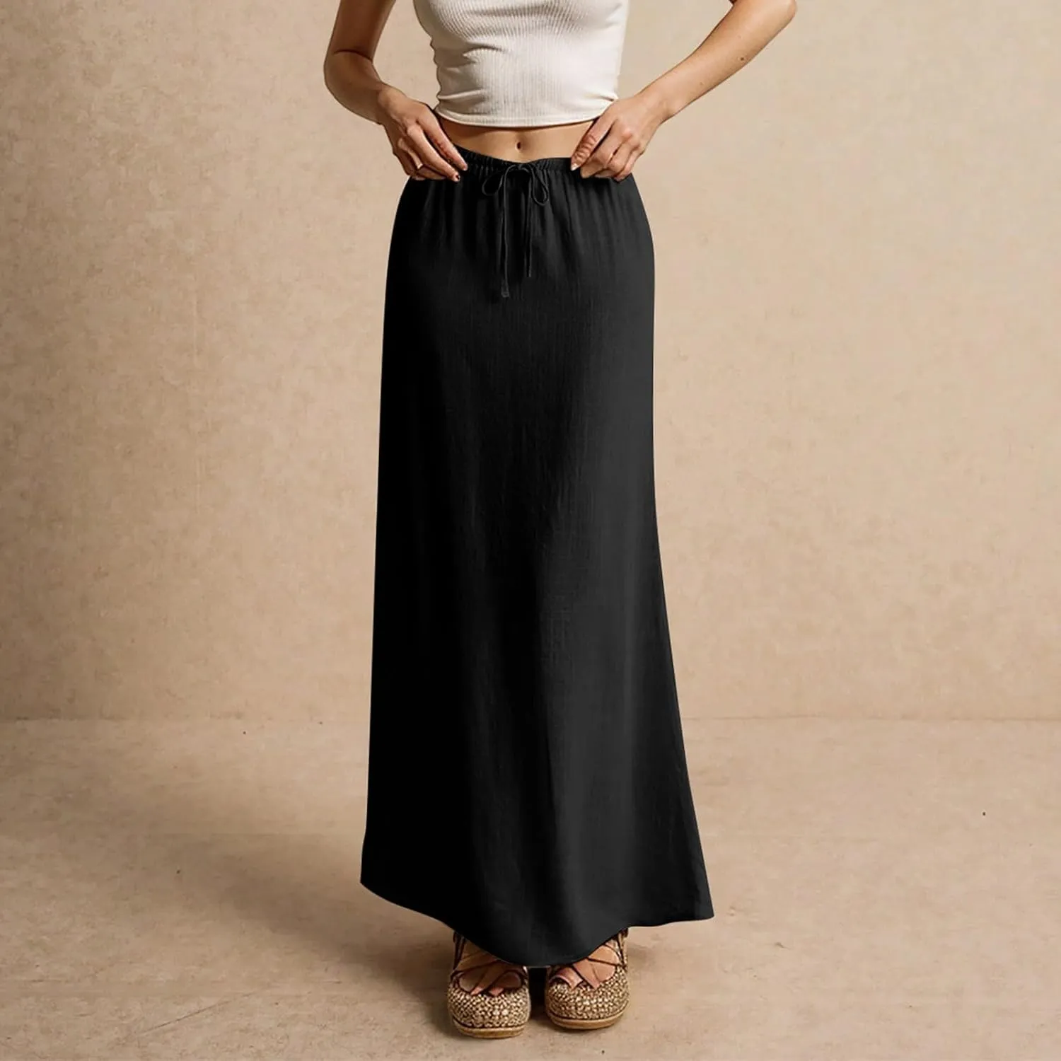 Womens Long Skirt 2025 Summer Casual Trendy Beach Western Skirts Music Festival Outfits Hippie Clothes