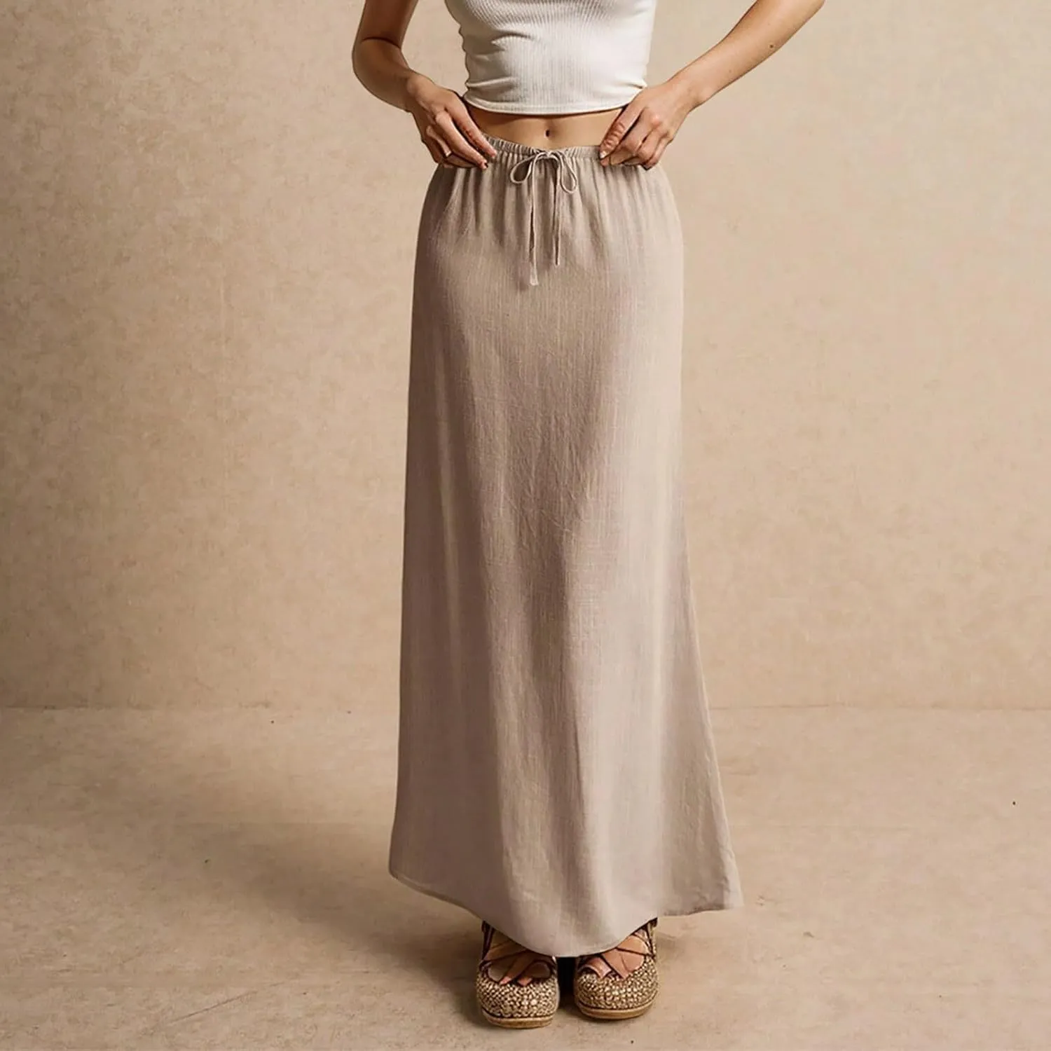 Womens Long Skirt 2025 Summer Casual Trendy Beach Western Skirts Music Festival Outfits Hippie Clothes