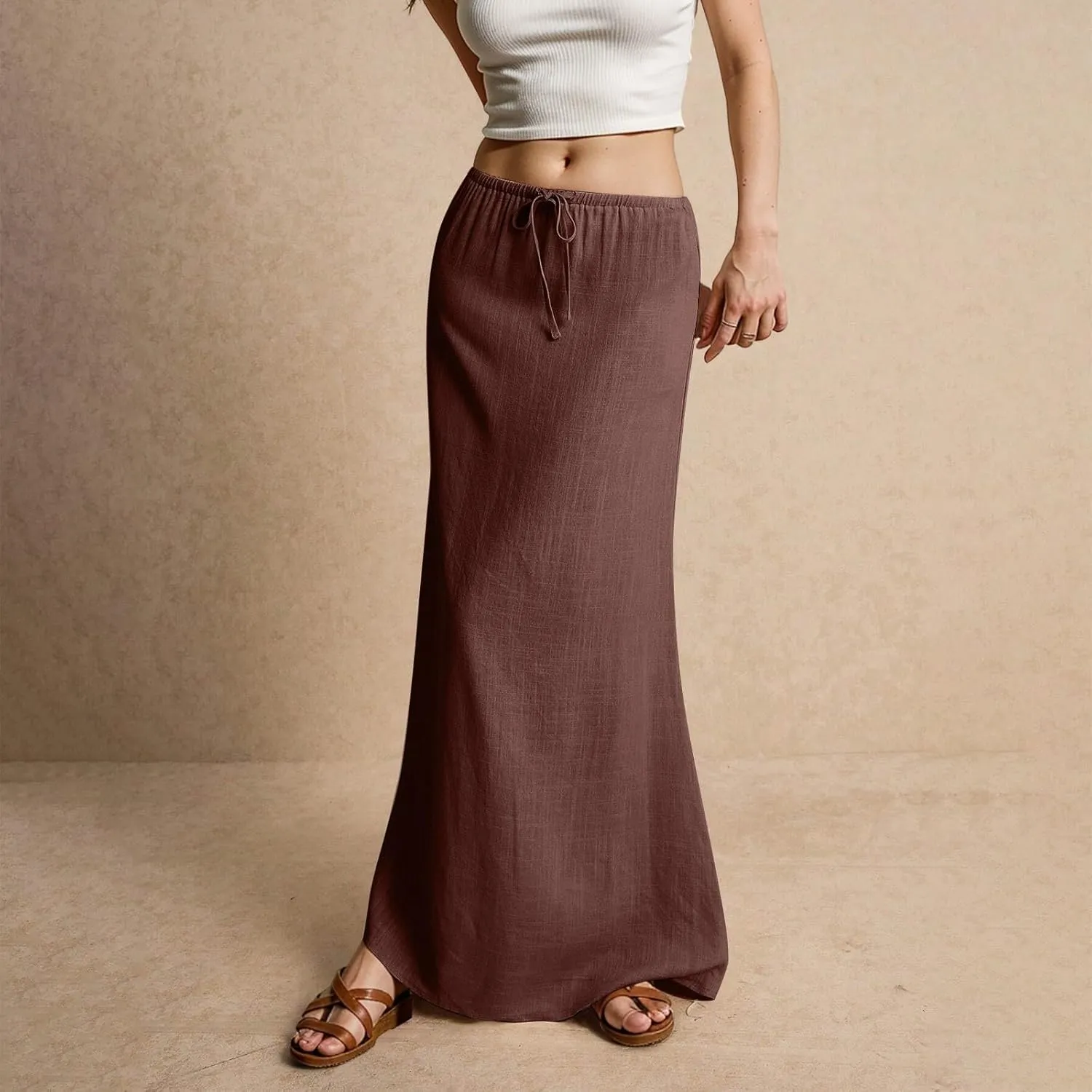 Womens Long Skirt 2025 Summer Casual Trendy Beach Western Skirts Music Festival Outfits Hippie Clothes