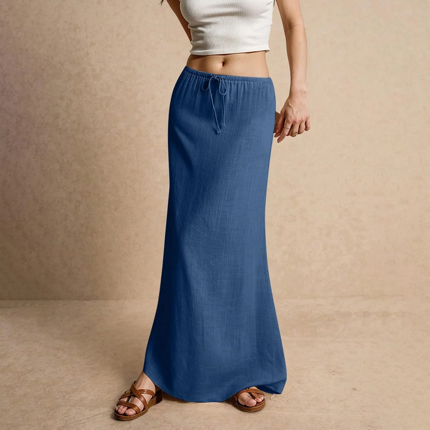 Womens Long Skirt 2025 Summer Casual Trendy Beach Western Skirts Music Festival Outfits Hippie Clothes
