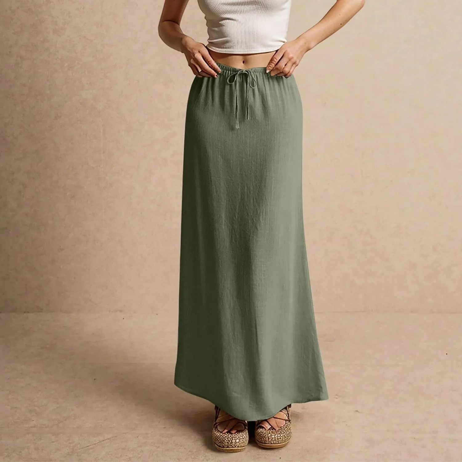 Womens Long Skirt 2025 Summer Casual Trendy Beach Western Skirts Music Festival Outfits Hippie Clothes