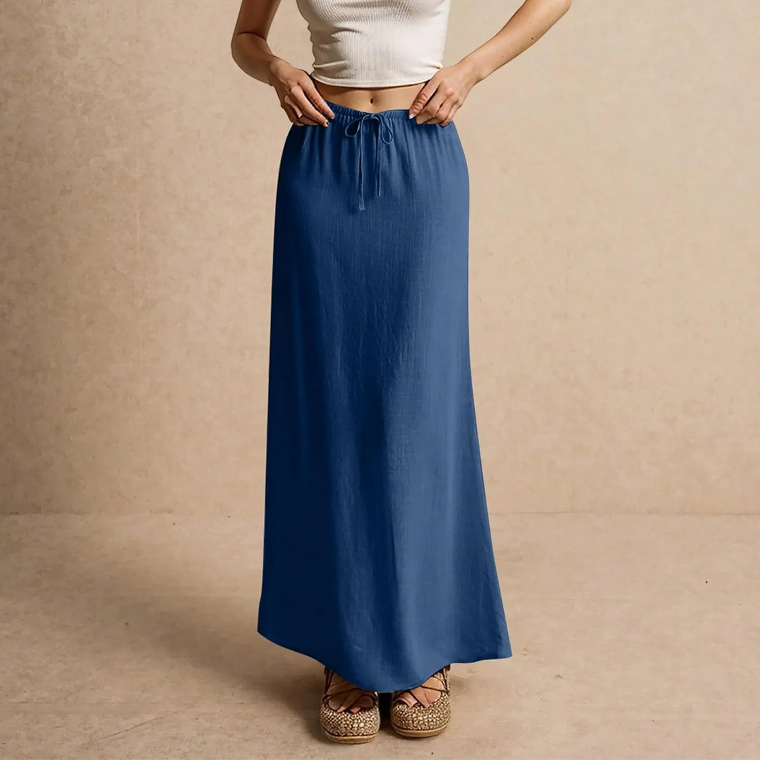 Womens Long Skirt 2025 Summer Casual Trendy Beach Western Skirts Music Festival Outfits Hippie Clothes