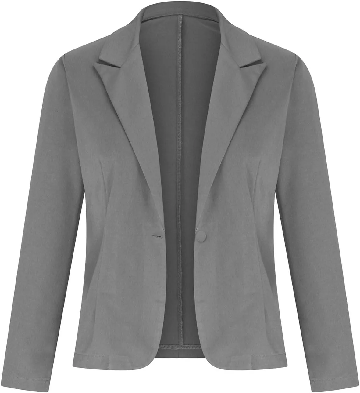 Womens Petite Blazers for Work Business Casual Elegant Single Breasted Long Sleeve Coat Office Work Suit Jacket