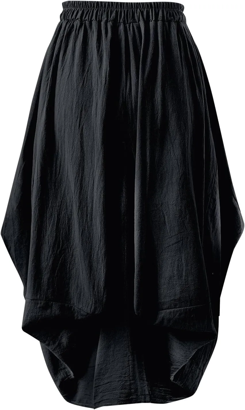 Women's Skirt Ethnic Style Cute Beautiful Loose Skirt Girls Plaid Skirt Size 12
