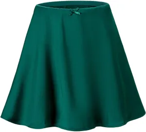Womens Skirts Summer Dressy Casual High Waisted Ruffle A Line Silk Satin Skirts Full Skirt Long Dress