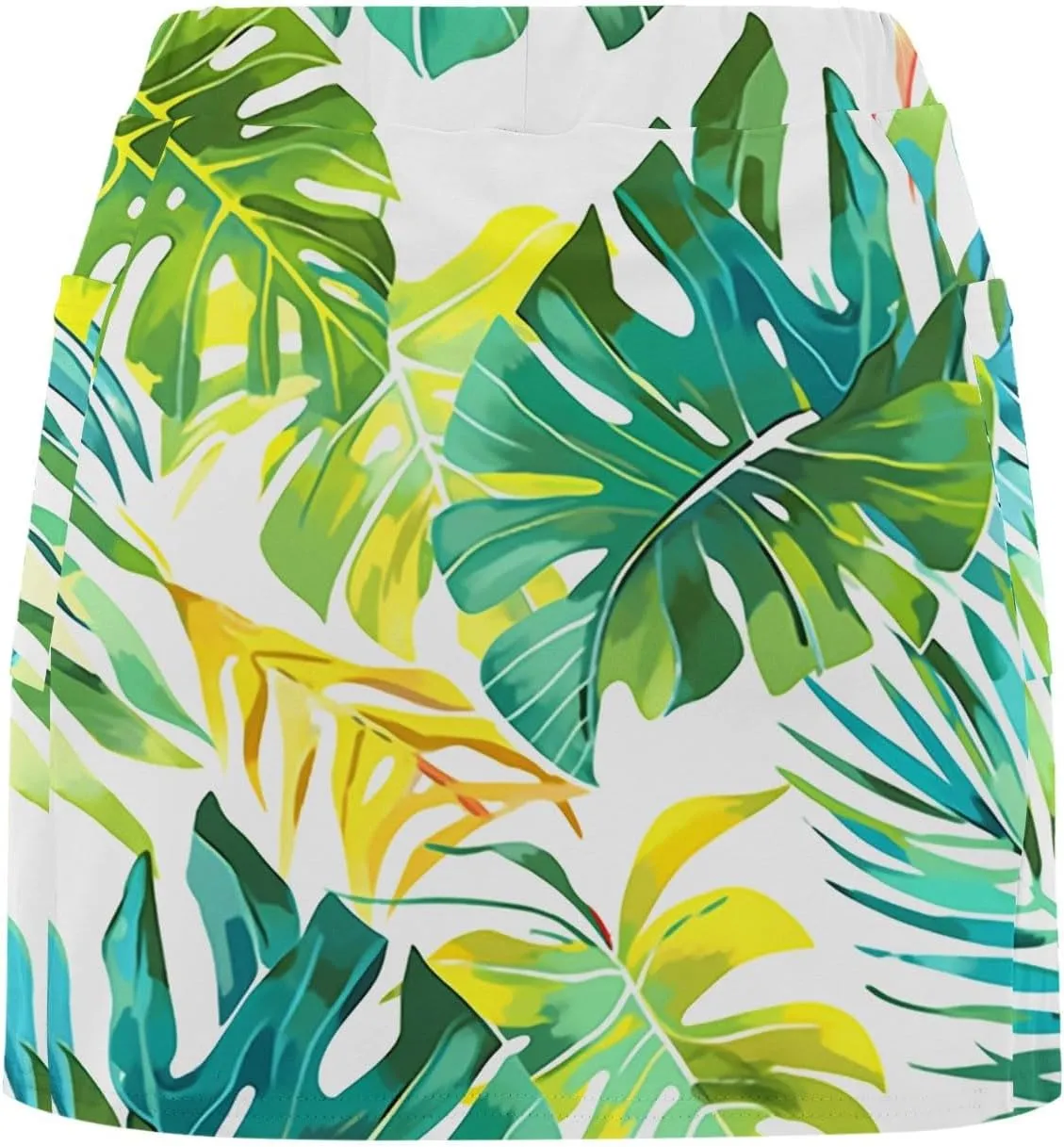 Womens Skorts with Pockets Tummy Control Floral Print Skorts High Waist Athletic Sports Pants Skirt Casual Shorts