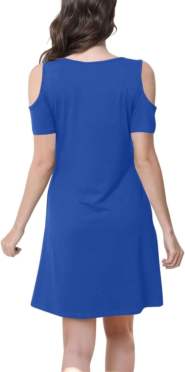 Women's Summer Casual Trendy Sleeveless Halter Solid Color Striped Printed Midi Dress 2025 with Pockets, S-3XL