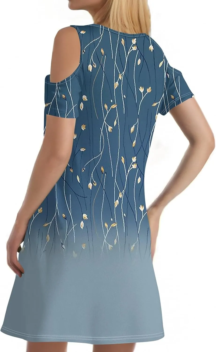 Women's Summer Casual Trendy Sleeveless Halter Striped Polka Dot Floral Print Midi Dress 2025 with Pockets, S-3XL