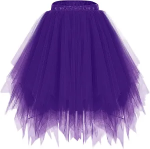 Women's Tutu Skirt 2025 Dressy Vintage Ballet Bubble Dance Skirts Casual Layered Mesh Cosplay Party Mini Skirt